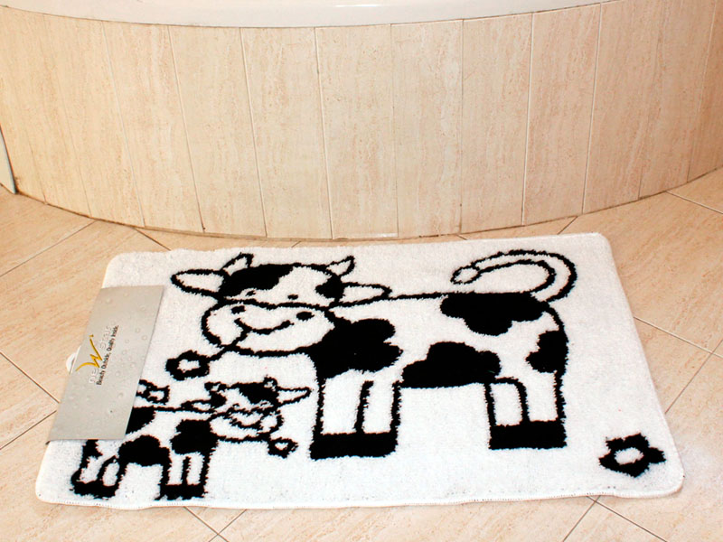 שטיחון אמבטיה בדוגמת פרה 50*80 ס"מ 